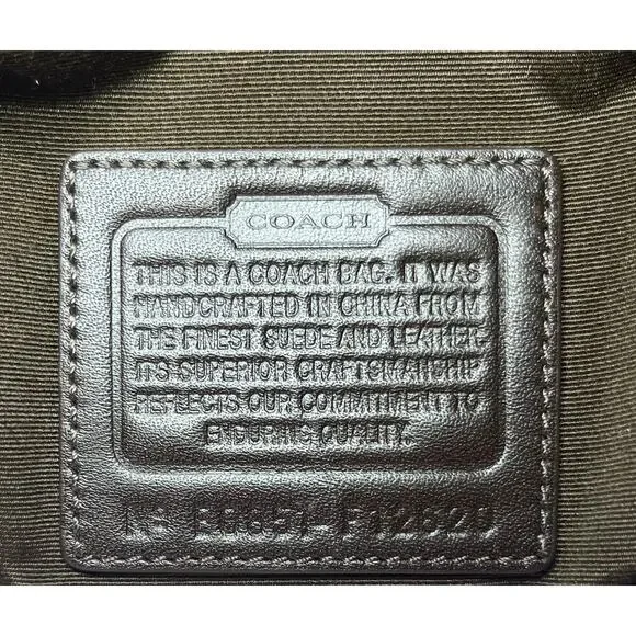 Y2K Coach F12620 Hamptons Suede Large Carryall Bag & Wristlet